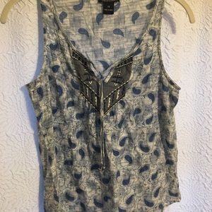Lucky Brand Floral Print Sleeveless Top